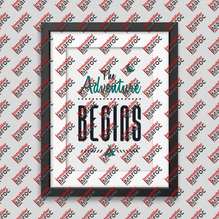 Affiche encadrée The adventure begins Affiche encadrée The adventure begins