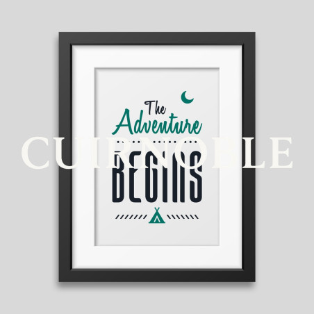 Affiche encadrée The adventure begins Affiche encadrée The adventure begins